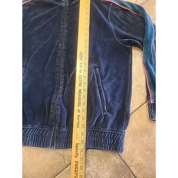 Extracurricular Full Zip Jacket Mens Med Velour Streetwear Casual Preppy - Picture 6 of 7